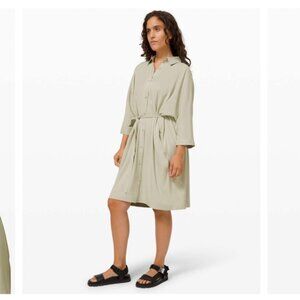Lululemon Perfectly Poised Dress Cupro Size 6 Light Sage